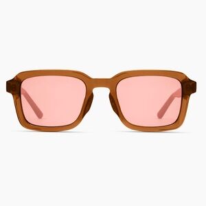 NWOT QUINCE Tulum Polarized Acetate Sunglasses Clear Spice With Deep Rose 5673